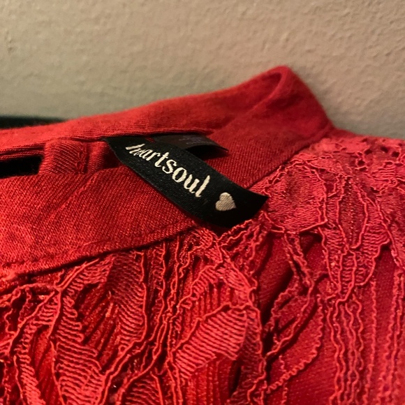 Red lace top - Picture 3 of 5